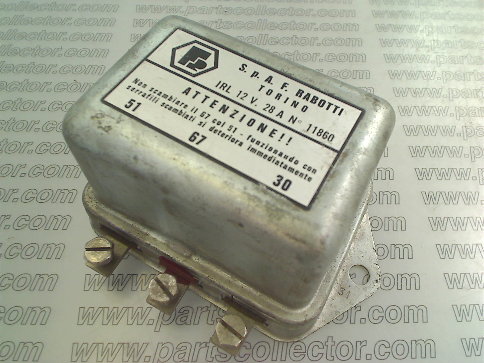 RABOTTI 11860 Electrical system code 10261 compatible with: FIAT 1300, FIAT 1500, FIAT 1800, FIAT 2100, FIAT 2300, FIAT CAMPAGNOLA, MAGNETI MARELLI MAGNETI MARELLI - additional view